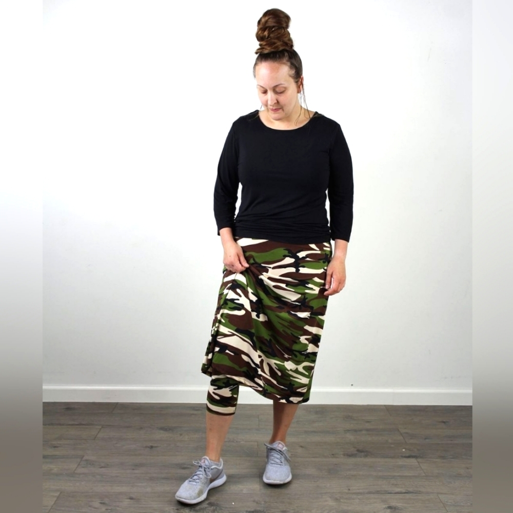 Camouflage Midi Skirt